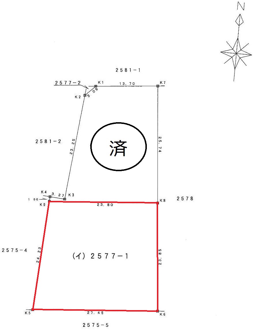 八幡地内幹線道路沿いで車のアクセス良し 宅地転用可　