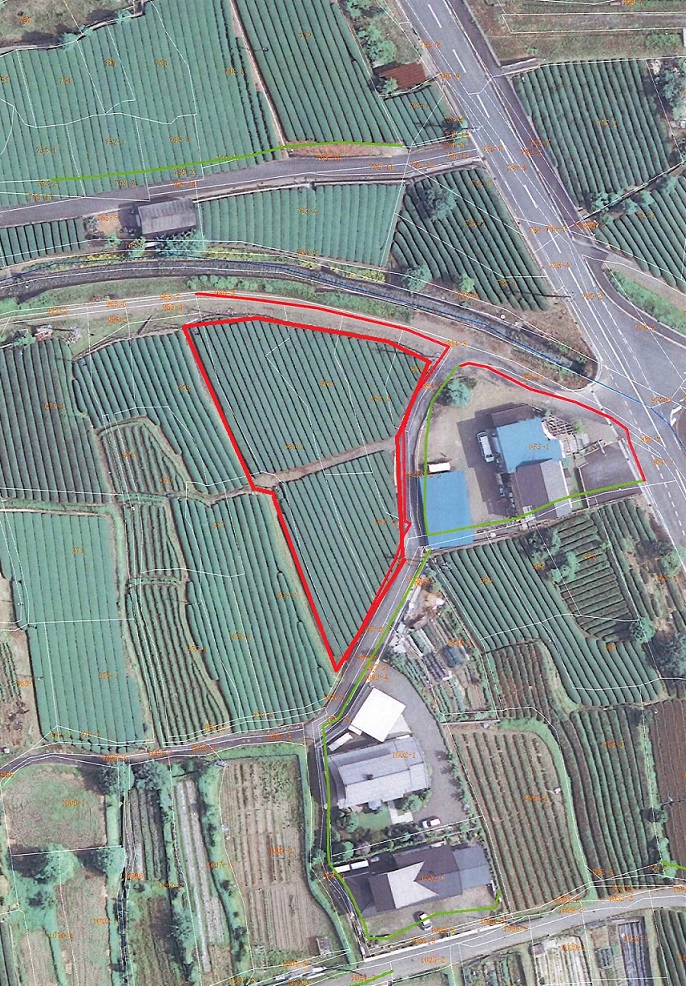 霞間ヶ谷スポーツ公園近くの見晴らしの良い約480坪の土地です。